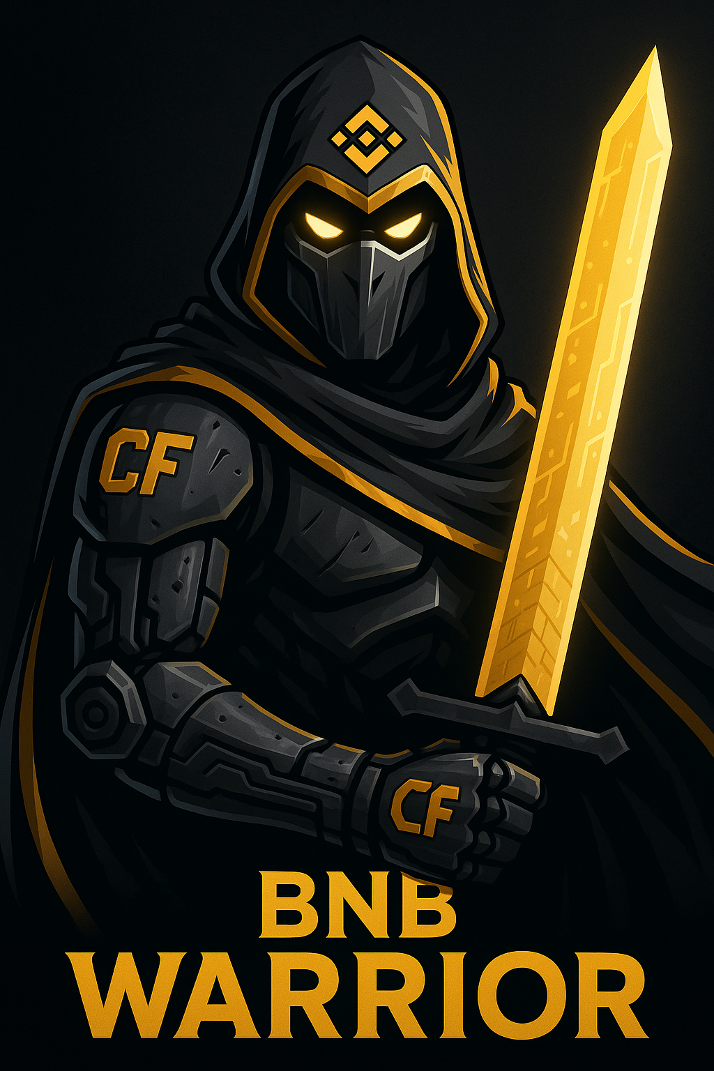 BNB Warrior fighting crypto chaos